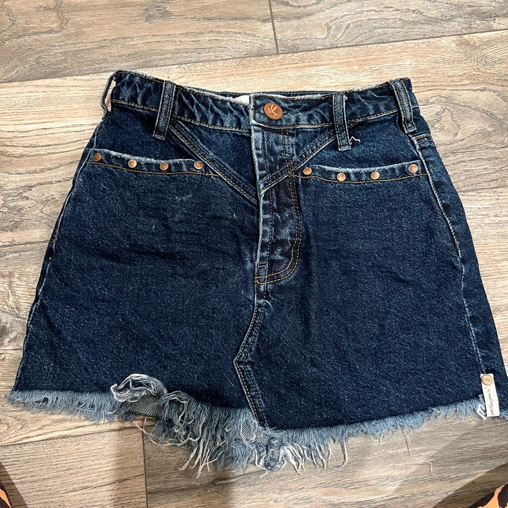One Teaspoon Denim Skirt